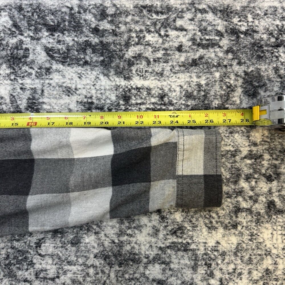 Vans Mens XL Black and White Buffalo Plaid Long Sleeve Flannel - Picture 12 of 13